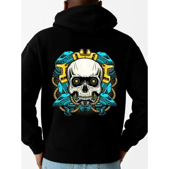 Cyberpunk Skull hoodies skeleton for men sweater hoodie black All-Season Fitness Top, Sleek Sporty Look, Durable Sportswear winter idk 3d Vintage Unisex Shirt Cotton tshirts