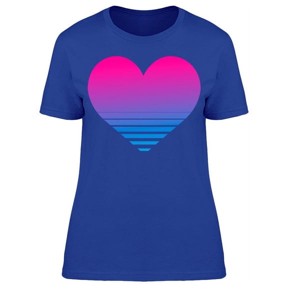 Cyberpunk Style Gradient Heart T-Shirt Women -Image by Shutterstock, Female Small