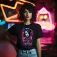 Cyberpunk Woman in Headphones listening to music Men's classic tee