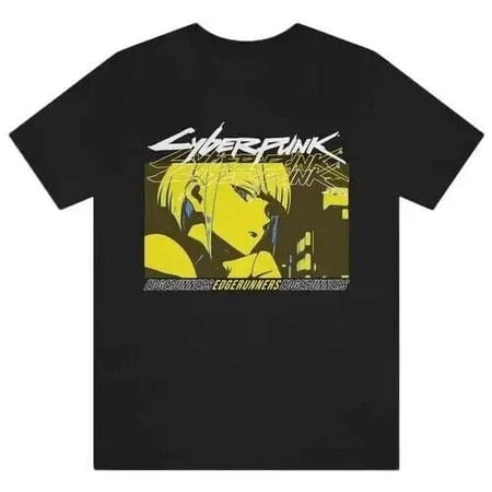 Cyberpunkk Edgerunners Lucy Looking At You – Yellow Themed T-Shirt Classic Unise