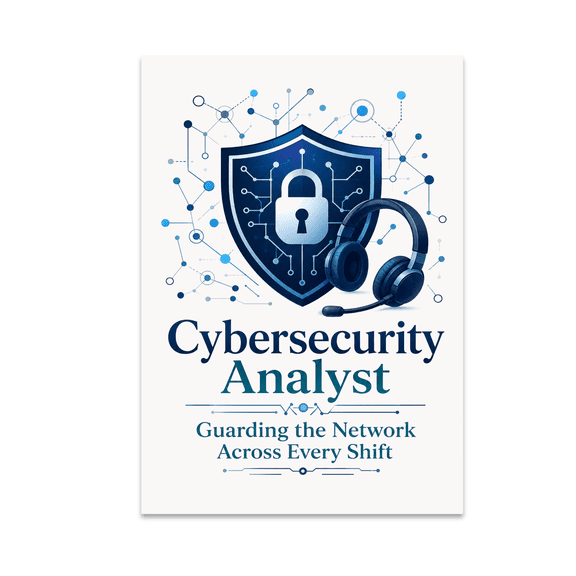 Cybersecurity Analyst Guarding the Network Wall Art - Tech Enthusiast - 13x19 Poster Print