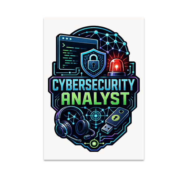 Cybersecurity Analyst Tech Wall Art - Cybersecurity Enthusiast - 13x19 Poster Print