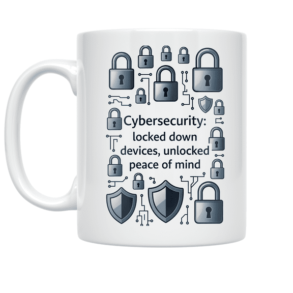 Cybersecurity Awareness Design - Tech Enthusiast - 11 oz Ceramic Coffee Mug