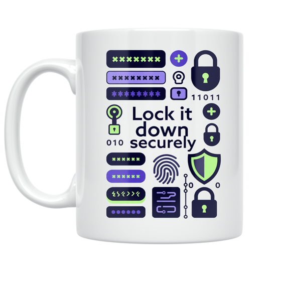 Cybersecurity Awareness Design - Tech Enthusiast - 11 oz Ceramic Coffee Mug