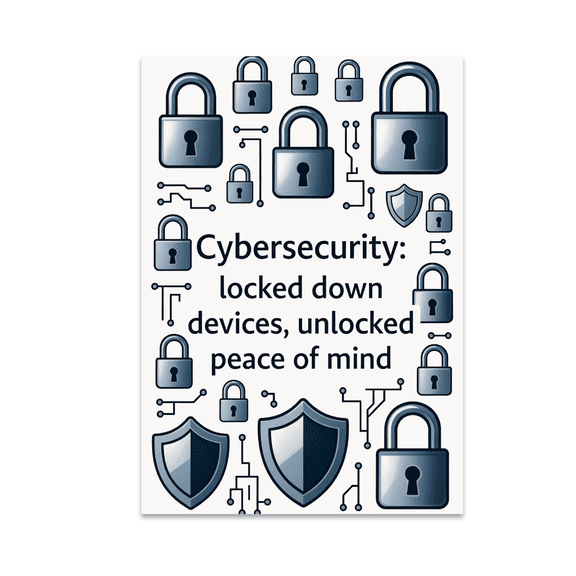 Cybersecurity Awareness Poster - Tech Enthusiast - 13x19 Poster Print