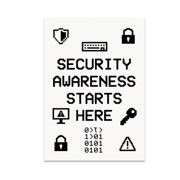 Cybersecurity Awareness Starts Here - Cybersecurity Student - 13x19 Poster Print