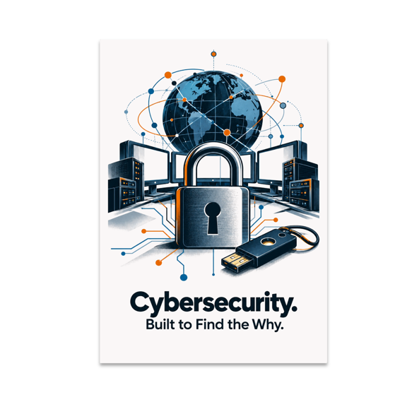 Cybersecurity Built to Find the Why - Security Team Decor - 13x19 Poster Print