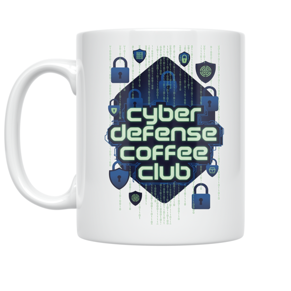 Cybersecurity Cyber Grid Aesthetic - Tech Enthusiast - 11 oz Ceramic Coffee Mug
