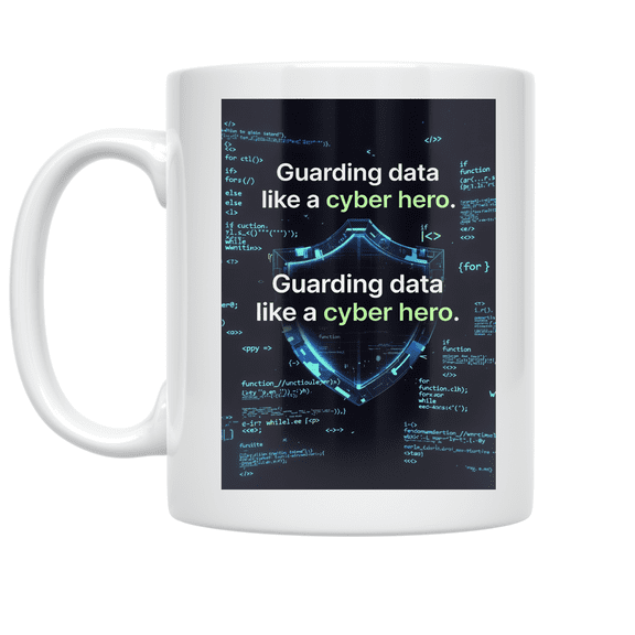 Cybersecurity Hero Design - Tech Enthusiast - 11 oz Ceramic Coffee Mug