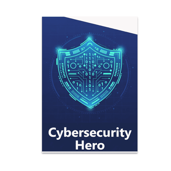 Cybersecurity Hero Shield Art - Tech Enthusiast - 13x19 Poster Print