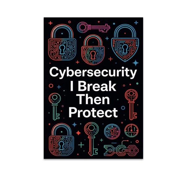 Cybersecurity I Break Then Protect - Cybersecurity Professional - 13x19 Poster Print