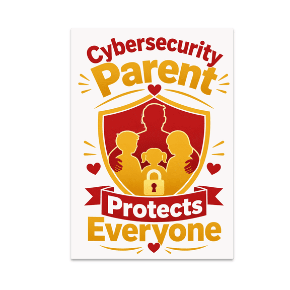 Cybersecurity Parent Protects Everyone - Cybersecurity Enthusiast - 13x19 Poster Print