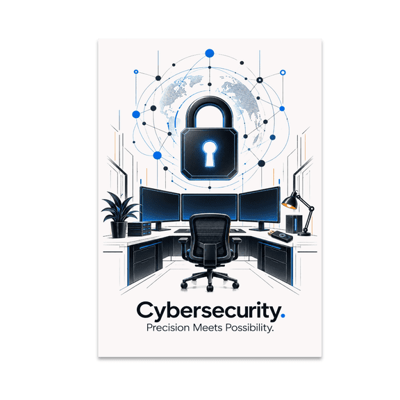 Cybersecurity Precision Meets Possibility - Security Team Decor - 13x19 Poster Print