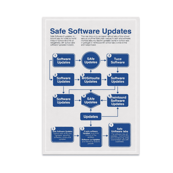 Cybersecurity School Labs Software Update Blueprint - Educators - 13x19 Poster Print
