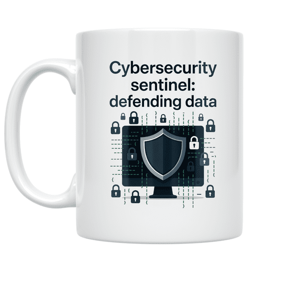Cybersecurity Sentinel Defending Data - Tech Enthusiast - 11 oz Ceramic Coffee Mug