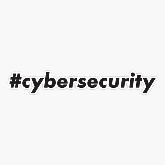 Cybersecurity Tech Hashtag Sticker
