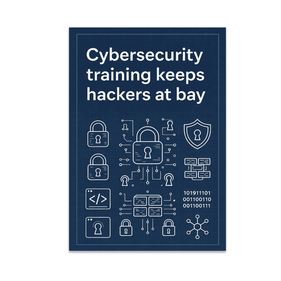 Cybersecurity Training Keeps Hackers at Bay - Tech Enthusiast - 13x19 Poster Print