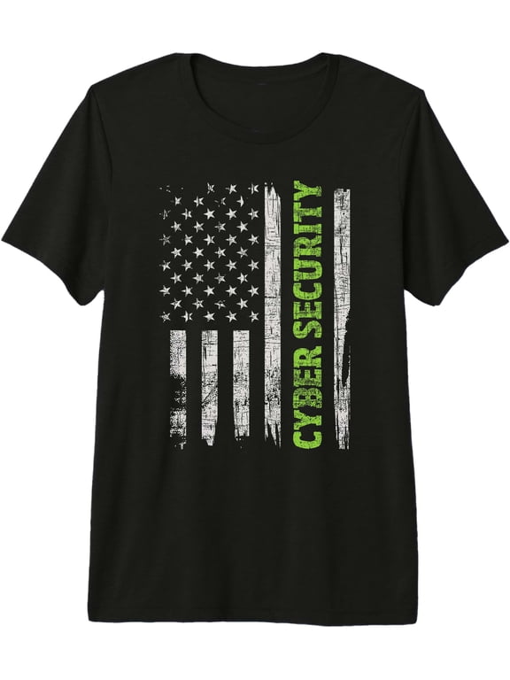Cybersecurity - USA Flag Computer Engineer Programmer Hacker Premium Tri-Blend T-Shirt