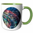 thumbnail image 1 of 3drose, Cyberspace 0101010 – Blue Binary Code, 15oz Two-tone Green Mug, 1 of 6