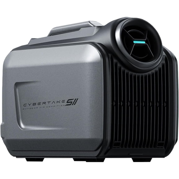 Cybertake S2 PRO Portable Camping 6-in-1 Air Conditioner, Tent AC with 5100 BTU Cooling, 6100 BTU Heating, 8 Hours on 1kWh, 3-Way Power, Installation Free, WiFi App Control for Truck, Fishing, RV