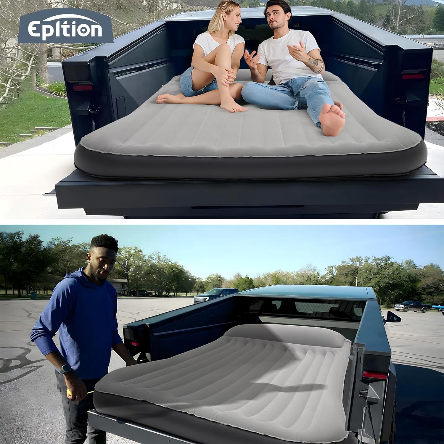 Cybertruck  Mattress with Pump - Custom Fit for 2024-2025 Models, Portable Camping Bed with Pillow and Carry Bag,