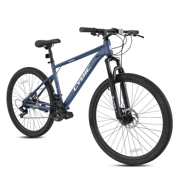 Cybic 27.5 Inch Mountain Bike, Iron Frame, 21 Speed Shifting, Dual Disc Brakes, Bicycle for Adults
