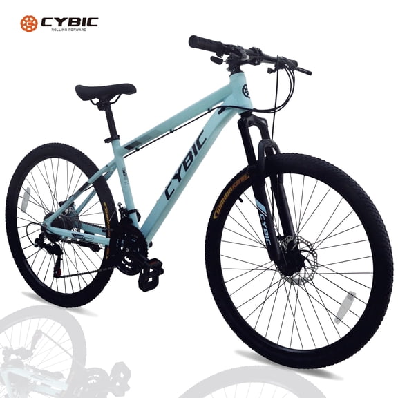 Cybic Mountain Bike 26 inch Wheels, 21 Speed with Aluminum Alloy Frame, Disc Brakes Blue