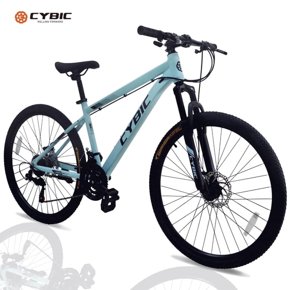 Cybic Mountain Bike 26 inch Wheels, 21 Speed with Aluminum Alloy Frame, Disc Brakes Blue