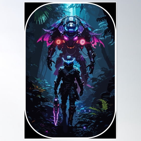 Cyborg Of The Future V Poster Wall Art, Modern Wall Decor For Living Room Bedroom, 8x12 UNFRAMED