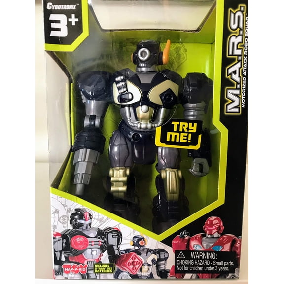 M.A.R.S. Motorized Walking Cyber Bot Attack Robot Dark Blue w/Bronze/gold - Polar Captain