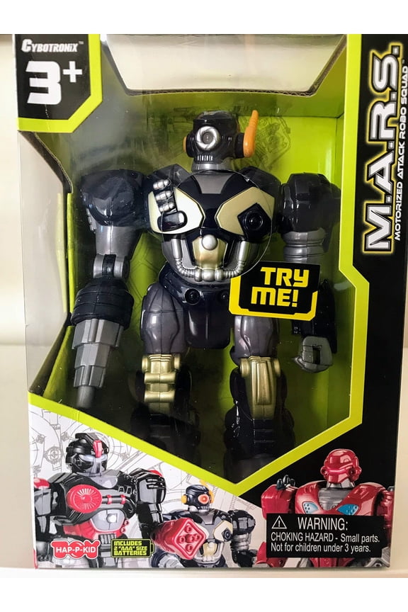 M.A.R.S. Motorized Walking Cyber Bot Attack Robot Dark Blue w/Bronze/gold - Polar Captain