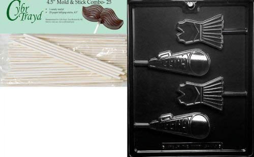 Cybrtrayd 45St25S110 Cheerleading Lolly Sports Chocolate Candy Mold