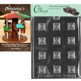 thumbnail image 1 of Cybrtrayd Fancy Squares Chocolate Candy Mold with Our Chocolatier's Guide Instructions Manual, 1 of 1