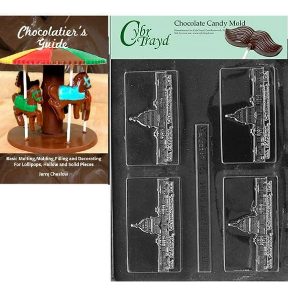 Cybrtrayd Washington D.C. Business Card Chocolate Candy Mold with Our Chocolatier's Guide Instructions Manual
