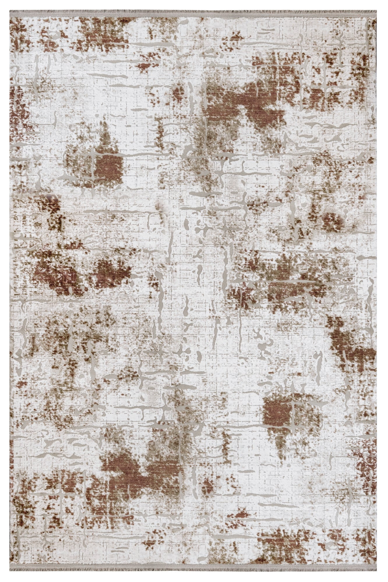 Cyclamen Brown Abstract Acrylic Area Rugs for Living Room Jacquard ...