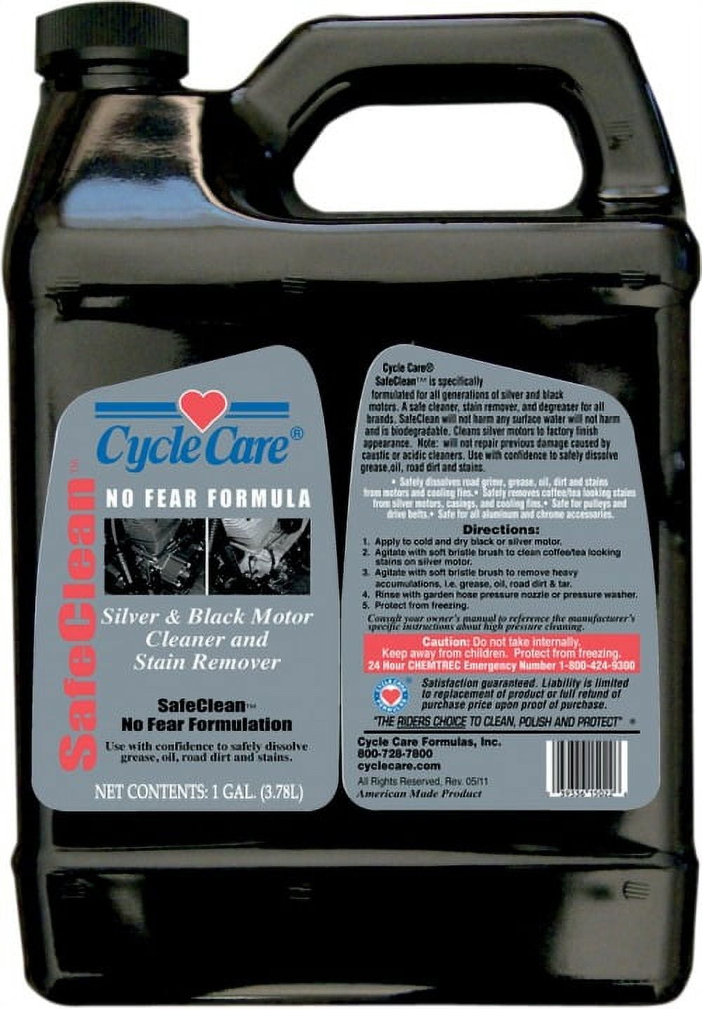 Cycle Care Formulas 15128 Safe Clean Silver and Black Engine Cleaner