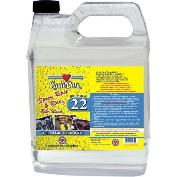 Cycle Care Formulas 22128 Formula 22 Spray, Rinse and Ride Cleaner - 1gal.