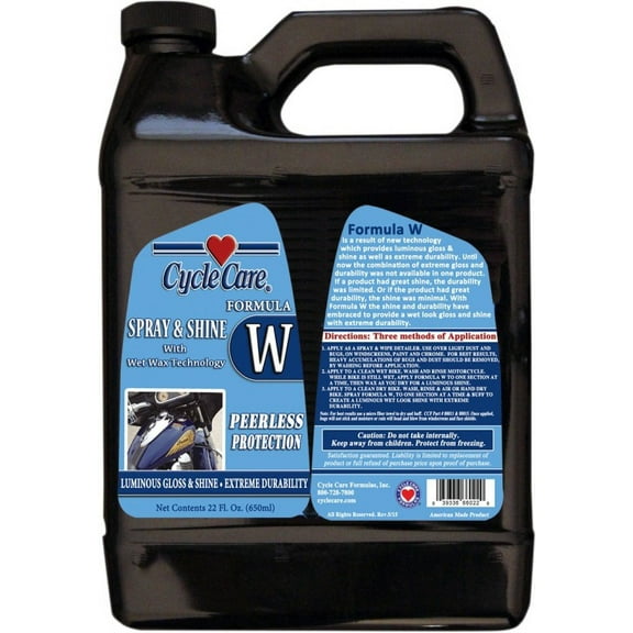 Cycle Care Formulas 66128 Formula W Spray Wet Wax - 1gal.