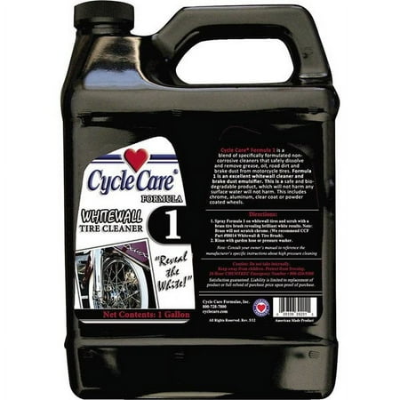Cycle Care Formulas Formula 1 White Wall Tire and Wheel Cleaner 1 Gallon