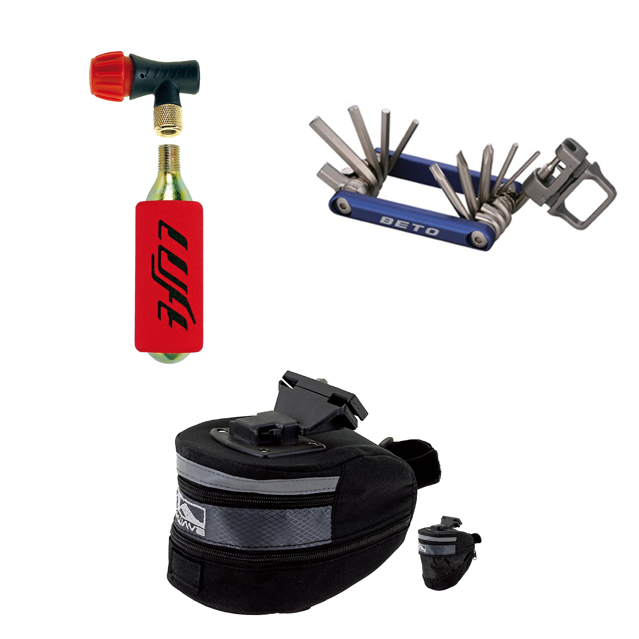 Cycle Force Bicycle Accessory Bundle Mini Pump Saddle Bag Multitool Walmart