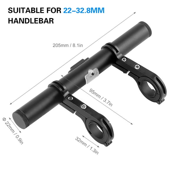 Cycle Handlebar Extended Bracket USB Charging Power Bank Bike Front Light Mount Bar Holder Multifunction Cycle Aluminium Alloy Handlebar Extender Handlebar Extension