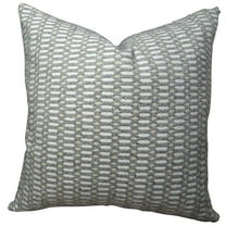 Cycle Joiners Handmade Throw Pillow - Gray & Cream - 12 x 25 in.