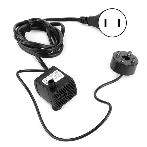 Cycle Mute Water Fountain Pump with LED Light for Miniature Rockery Indoor Flowerpot Hydroponic Vegetable