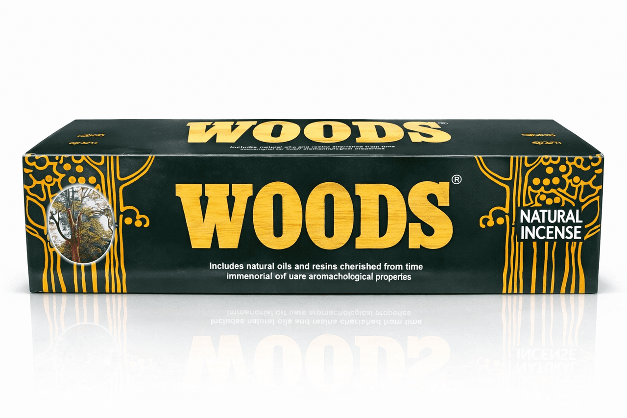 Cycle Pure Speciality Woods Natural Incense Sticks – Masala Agarbatti with Sandalwood, Amber & Cedar, 9” Long, 60 Min Burn, Pack of 6 Boxes (120 Sticks), Home Fragrance & Gifting