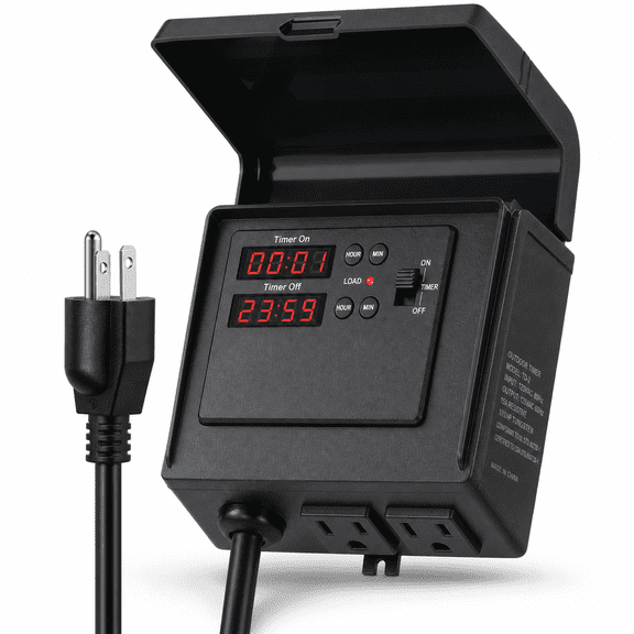 Cycle Timer Plug-in Digital Outdoor Timer for Above Ground Pools Irrigation Systems