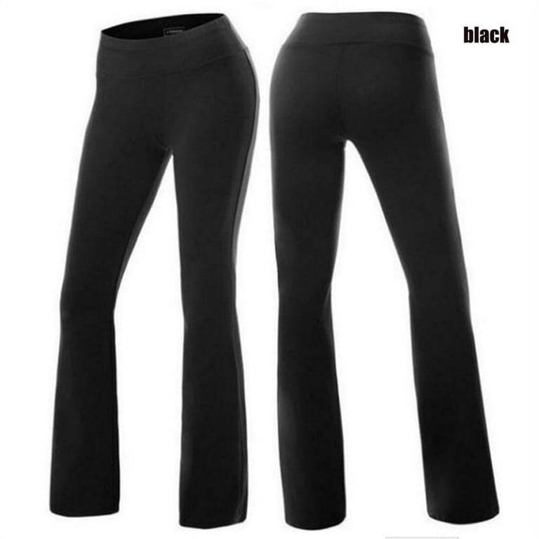 Cycle-Topshop Women Flare Wide Legging Elastic Solid Color Trousers Bell  Bottom Yoga Long Pants Casual New