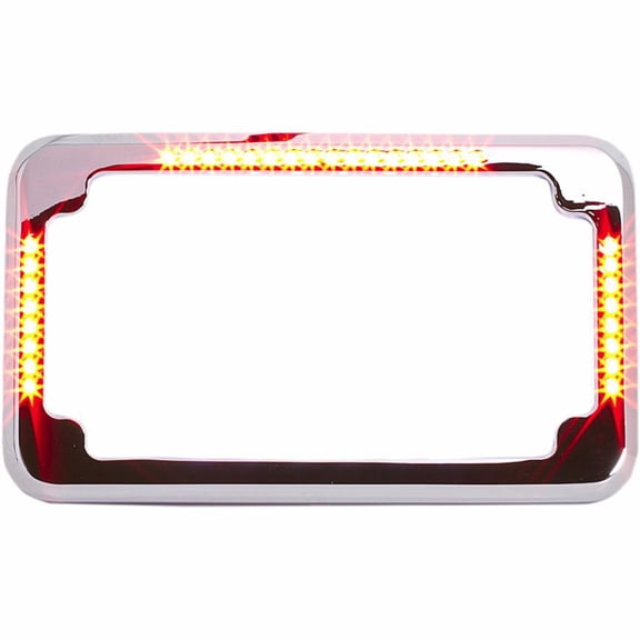 Cycle Visions CV-4620 Slick Signals License Plate Frame - Chrome