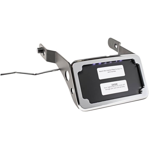 Cycle Visions CV-4653B Curved Slick Signal License Plate Frame and Mount - Black