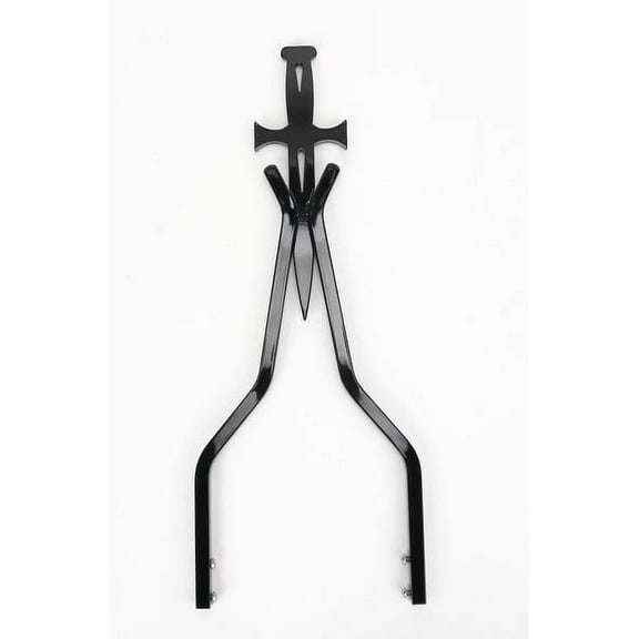 Cycle Visions CV-8010B Sissy Bar Stick - 18in Daggertude Style - Black - 8 3/4in W