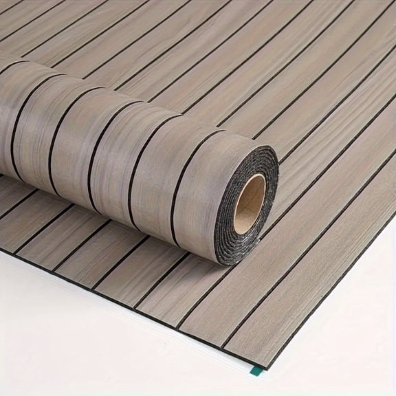 Cycleader Extra Thick 3D Vintage Wood Stripe Self-Adhesive Wallpaper Roll - Easy to Apply & Remove, Waterproof, Moisture-Resistant, Washable, Ideal for DIY Ceiling & Wall Projects